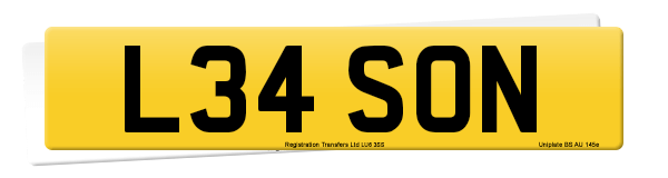 Registration number L34 SON